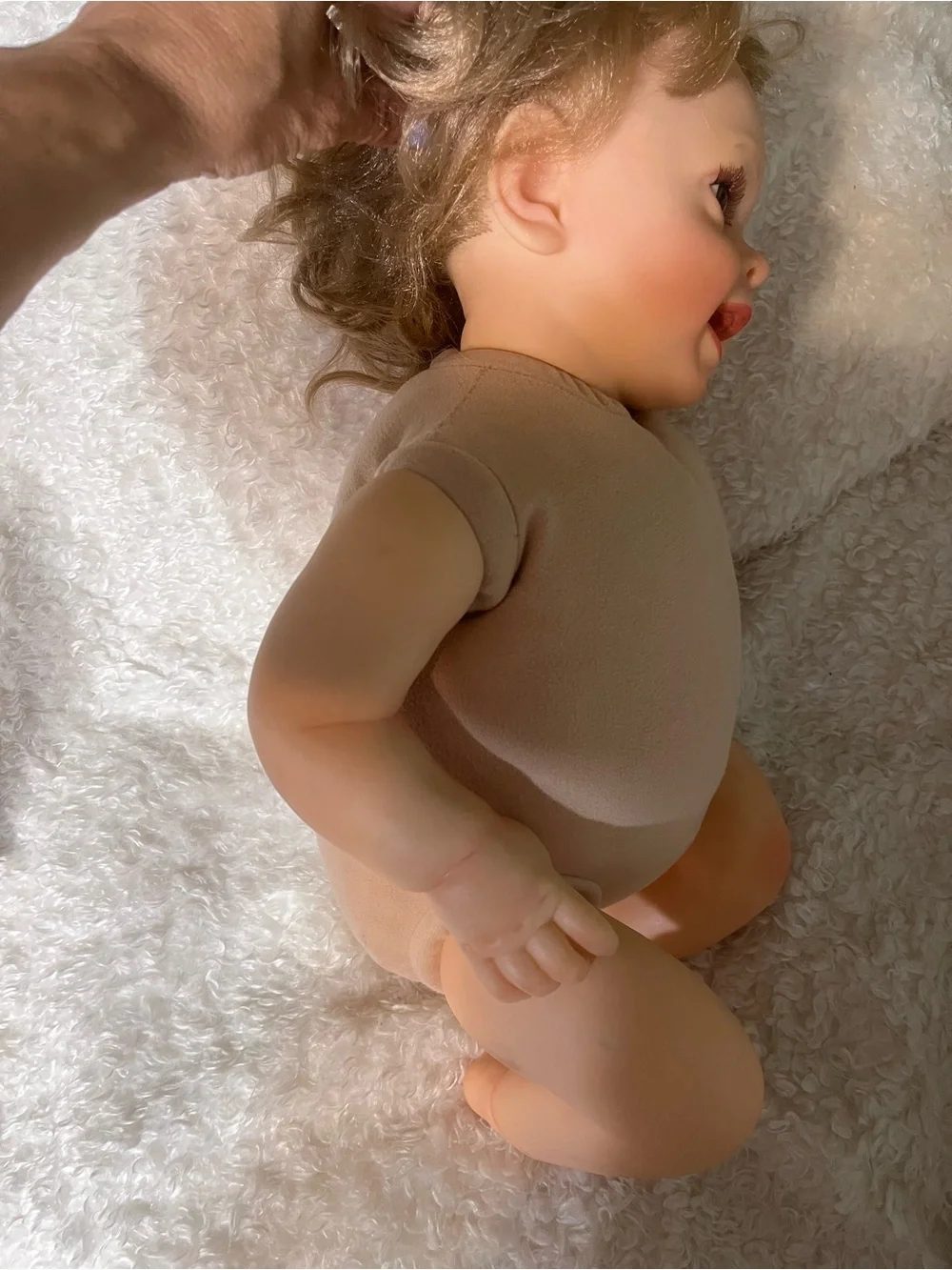 Reborn toddler girl heavy fabric body realistic therapy doll baby lifelike